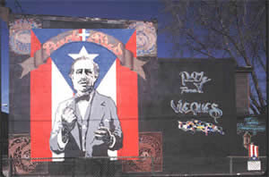 Pas Para Vieques. Mural by Joe Brenman and Danny Polanco
