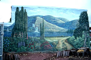 Italian Landscape. Mural by Diane Keller